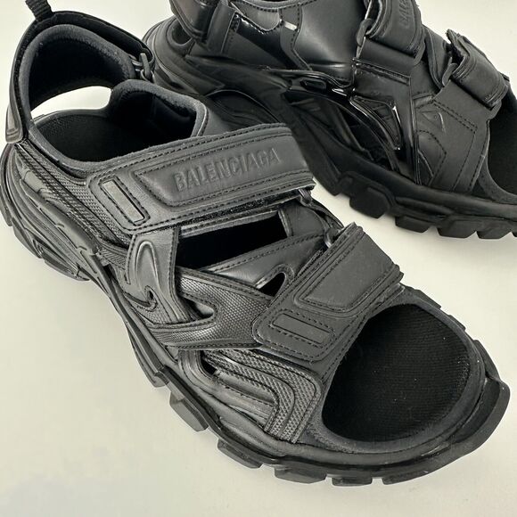 Balenciaga Black Track Runner Slide Sandals - Picture 2 of 11